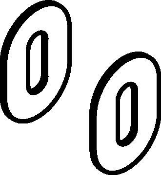 Schlüsselrostten-Paar 306XAM VA XA Schildst.1,5mm BB ov.HEWI