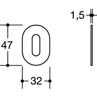 Schlüsselrostten-Paar 306XAM VA XA Schildst.1,5mm BB ov.HEWI Schlüsselrostten-Paar 306XAM VA XA Schildst.1,5mm BB ov.HEWI