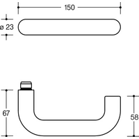 FS-Garnitur 111R11.230 Ku.90 D/D TS 48-58mm PZ rd DIN L/R HEWI FS-Garnitur 111R11.230 Ku.90 D/D TS 48-58mm PZ rd DIN L/R HEWI
