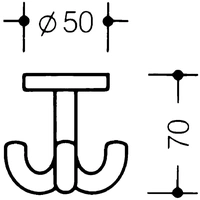 Dreifachhaken 477.90.050 dreifach A.50mm PA reinweiß 99 H.70mm D.50mm HEWI Dreifachhaken 477.90.050 dreifach A.50mm PA reinweiß 99 H.70mm D.50mm HEWI