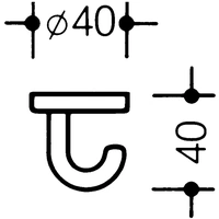 Einzelhaken 477.90.040 Unterkopfh.A.40mm PA 99 reinweiß H.40mm D.40mm HEWI Einzelhaken 477.90.040 Unterkopfh.A.40mm PA 99 reinweiß H.40mm D.40mm HEWI