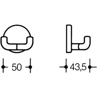 Doppelhaken 477.90.025 2 Hak.PA 90 tiefschwarz D.50mm A.43,5mm HEWI Doppelhaken 477.90.025 2 Hak.PA 90 tiefschwarz D.50mm A.43,5mm HEWI