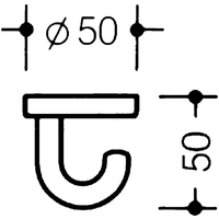 Einzelhaken 477.90.015 Unterkopfh.A.50mm PA 99 reinweiß H.50mm D.50mm HEWI Einzelhaken 477.90.015 Unterkopfh.A.50mm PA 99 reinweiß H.50mm D.50mm HEWI