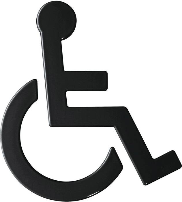 Symbol Barrierefrei 801.91.030 PA Farb-Nr.90 B.135mm H.150mm S.3mm HEWI