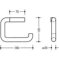 WC-Papierhalter 477.21.100 99 PA 99 reinweiß HEWI WC-Papierhalter 477.21.100 99 PA 99 reinweiß HEWI