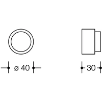 Wandtürpuffer 611.30 Ku.99 reinweiß L.30mm HEWI Wandtürpuffer 611.30 Ku.99 reinweiß L.30mm HEWI