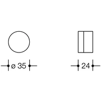 Wandtürpuffer 610 Ku.90 tiefschwarz L.24mm HEWI Wandtürpuffer 610 Ku.90 tiefschwarz L.24mm HEWI