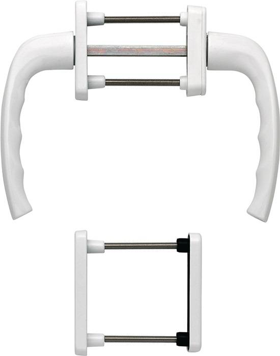 Balkongarnitur NY 0810/961N/U10/… Alu.F9016 63-73mm 4-KT.7mm HOPPE