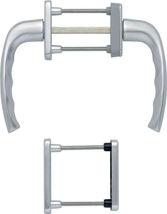 Balkongarnitur NY 0810/961N/U10/… Alu.F1 63-73mm 4-KT.7mm HOPPE