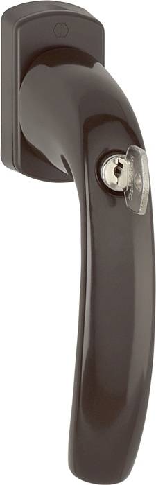 Fenstergriff NY 0810SVS/U10 Alu.F8707/dunkelbraun 35mm abschl.HOPPE