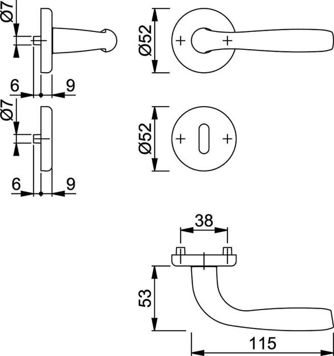 Rosettengrt.Maribor 1766/17KV/17KVS Alu.F249 rd..OB DIN L/R D/D HOPPE