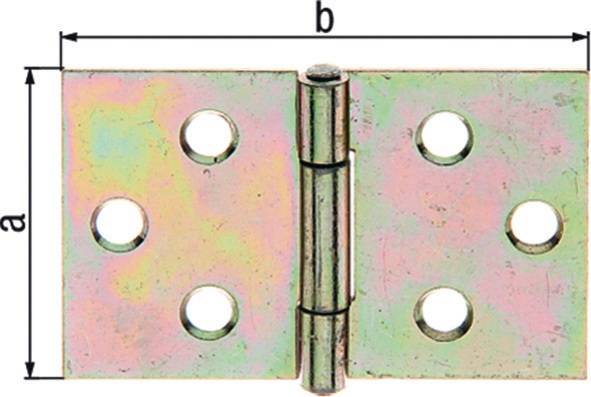 Scharnier H.60mm B.90mm S.1,25mm STA galv.gelb verz.breit GAH