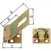 Sicherheits-Überfalle L.93x38mm B.37mm STA galv. gelb verz. GAH Sicherheits-Überfalle L.93x38mm B.37mm STA galv. gelb verz. GAH