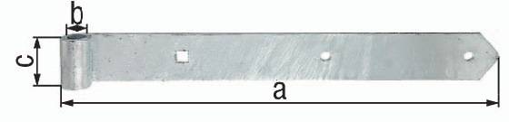 Ladenband B.40mm L.800x40mm S.5mm STA TZN D.13mm rd GAH