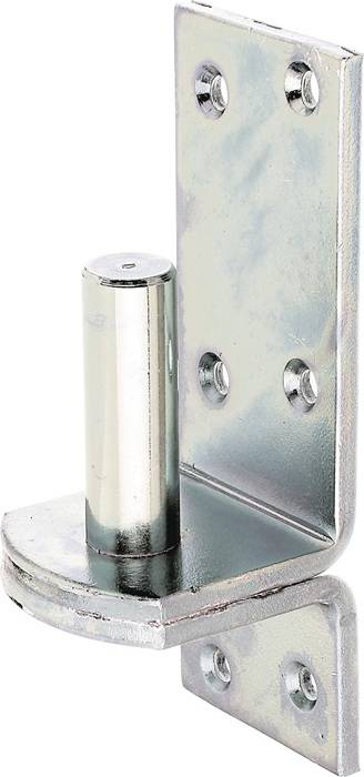 Ein metallischer Wandhaken mit zwei zylindrischen Stützen und Schrauben zur Befestigung, der zum Aufhängen von Gegenständen entwickelt wurde.