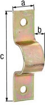 R.schelle L.79mm B.20mm H.19mm STA galv. gelb verz. f. Rohre 19mm,3/4Zoll
