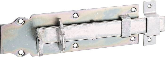 Schlossriegel L.200mm B.64mm ger.STA galv.verz.d.pass.Ausschub 65mm GAH