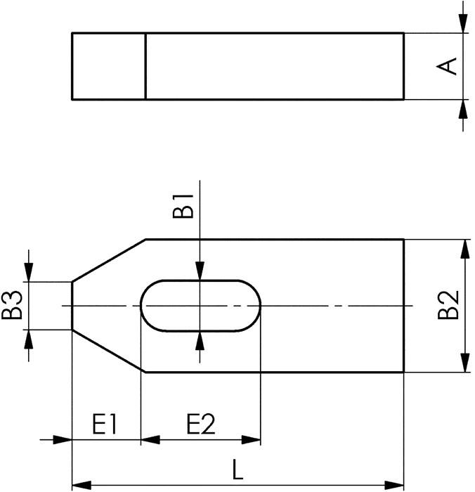 Spanneisen DIN 6314 f.T-Nut 6mm L.50mm AMF