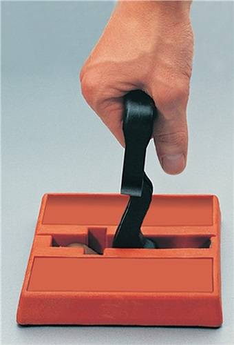 Permanenthandmagnet L160xB150xH25mm m.Exzenter am D-Griff Gesamt-H.175mm 1,4 kN