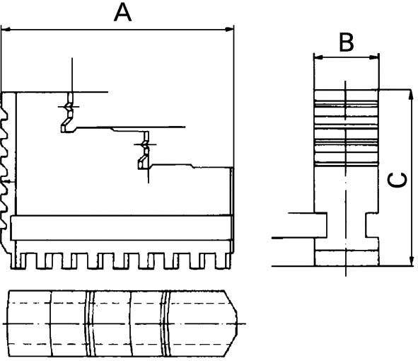 Dreibacken-Satz DIN6350DB315mm RÖHM