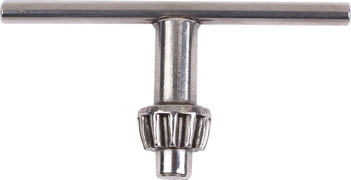 Metallischer T-Griff-Spannschlüssel mit gerilltem Griff, verwendet zum Anziehen oder Lösen eines Bohrfutters