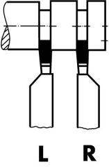 Drehmeissel HM DIN4981 links 12x8x100mm P25/30 WILKE
