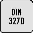 Bohrnutenfräser DIN 327D TypN D.3mm HSS-Co8 TiCN Weldon Z.2 kurz PROMAT