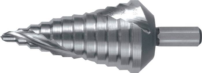 Stufenbohrer Bohrber.6,5-32,5mm HSS-Co5 Spiralnut Z.2 Stufen 12 RUKO