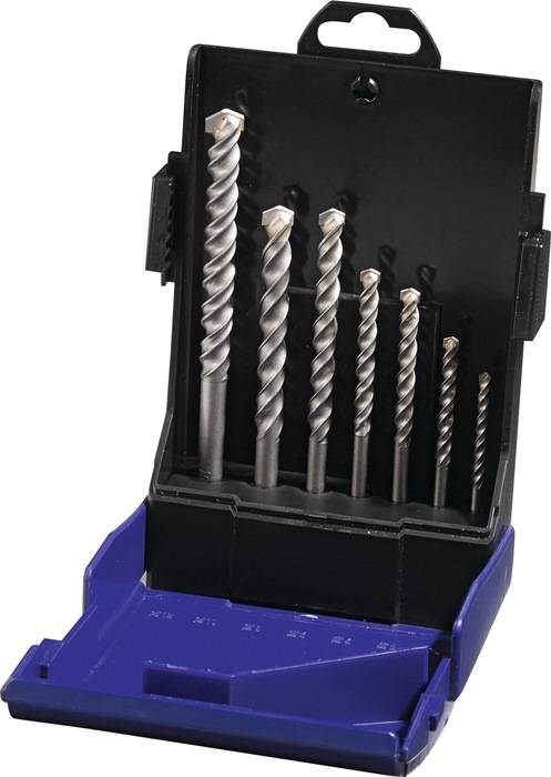 Hartmetallschlagbohrersatz 7-tlg.4/75,5/85,8/120,10/120,12/150,2x6/100mmKu.-Kass