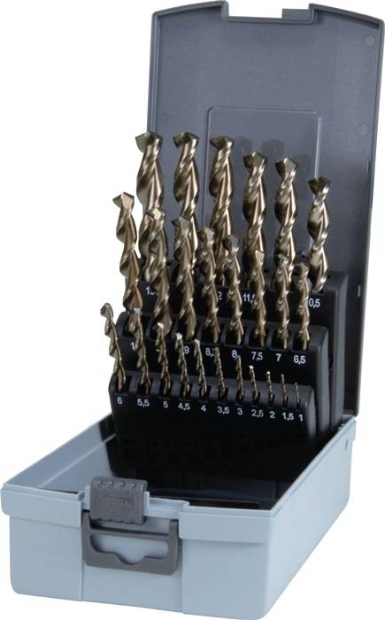 Spiralbohrersatz DIN 338 TypN UTL 3000 D.1-13x0,5mm HSS-Co5 25tlg.Ku.-Kass.RUKO