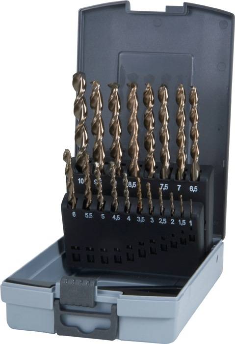 Spiralbohrersatz DIN 338 TypN UTL 3000 D.1-10x0,5mm HSS-Co5 19tlg.Ku.-Kass.RUKO