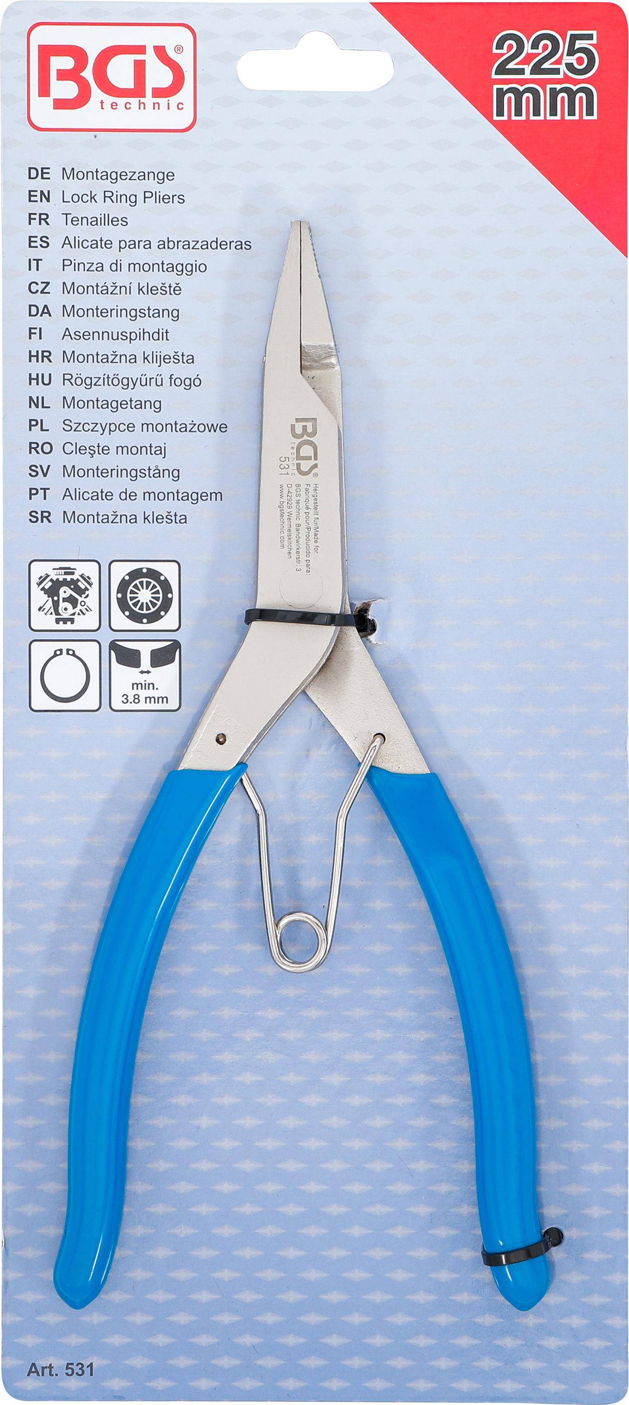 BGS technic Montagezange | 225 mm