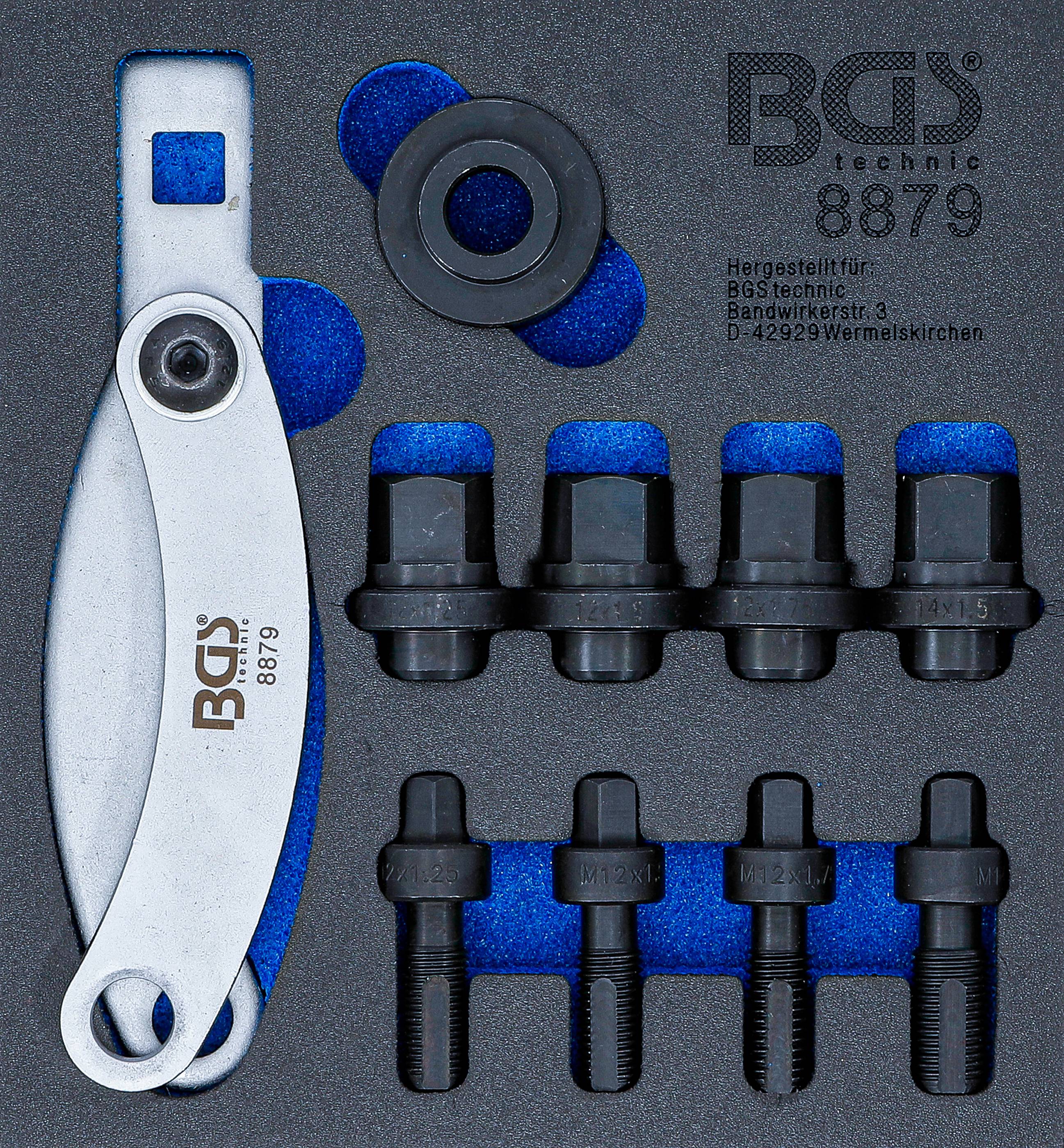 BGS technic Werkstattwageneinlage 1/6: Radbolzen-Montage-Satz