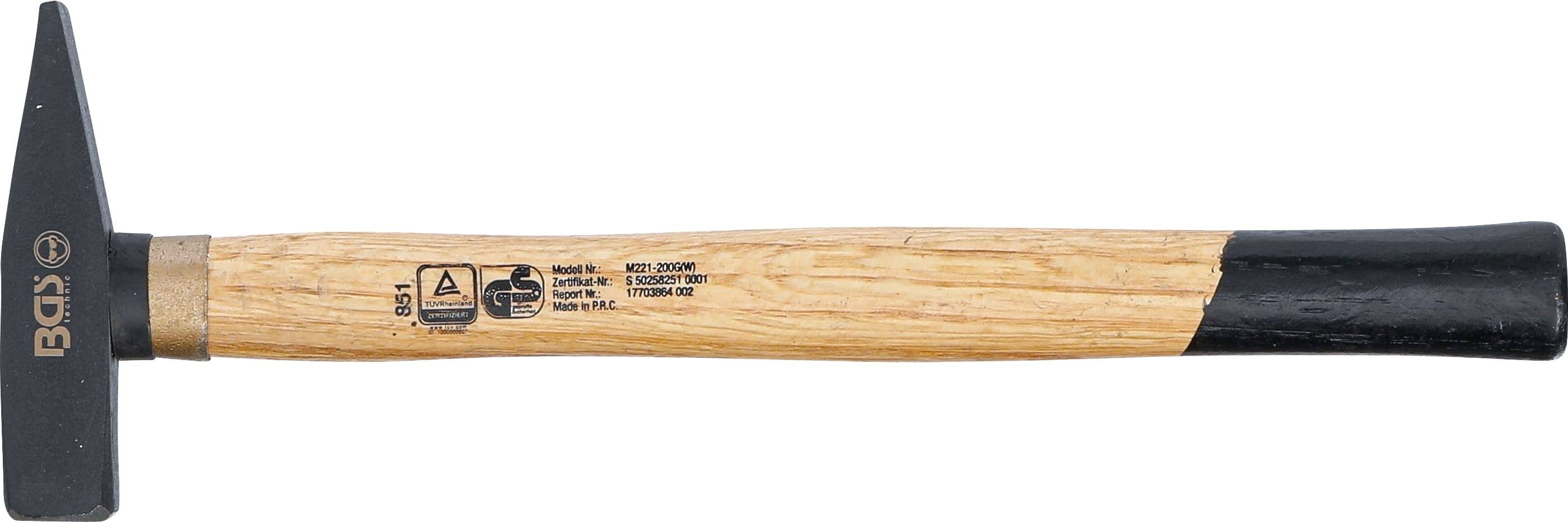 BGS TECHNIC Schlosserhammer, 851, DIN 1041, 200 g