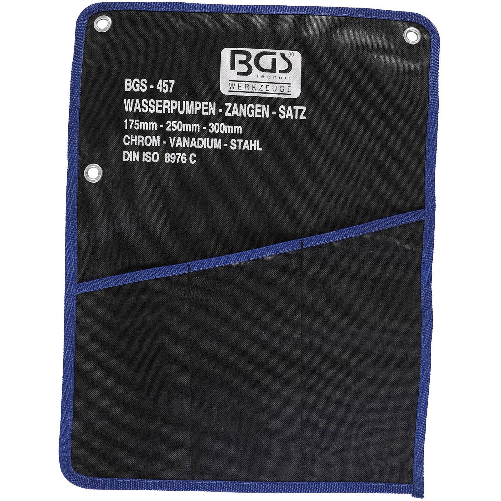 BGS 457 Werkzeughalter mit drei Taschen, beschriftet mit 