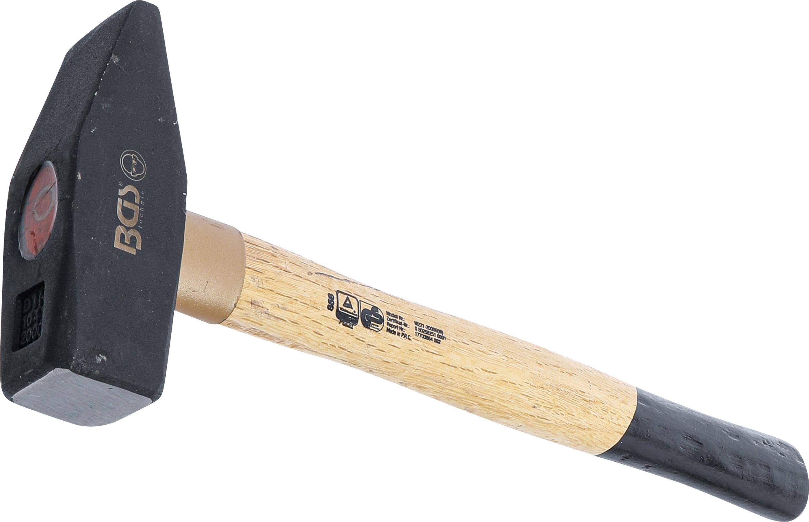 BGS Schlosserhammer | Holz-Stiel | DIN 1041 | 2000 g