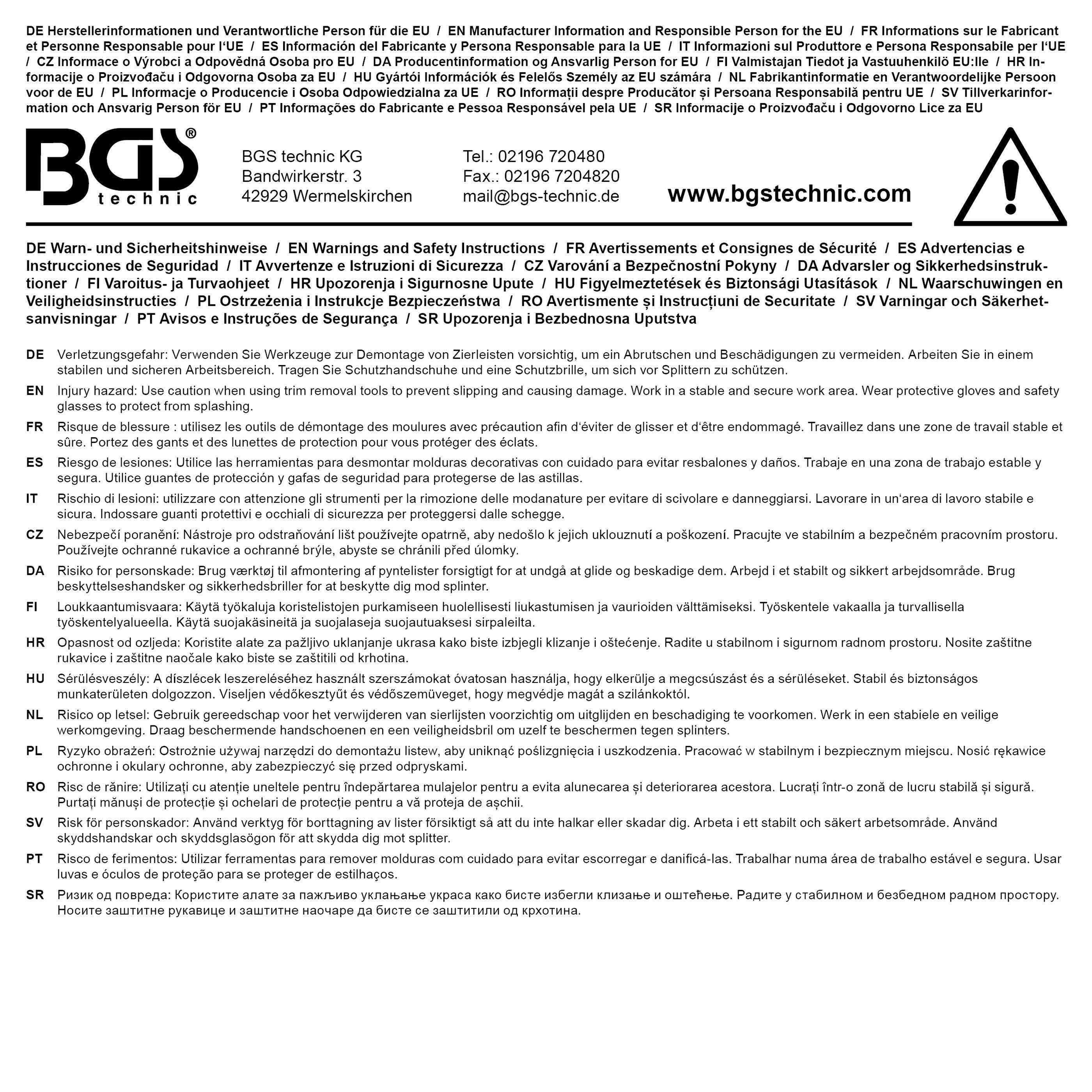 BGS technic Lsewerkzeug-Satz fr Verkleidungsclips