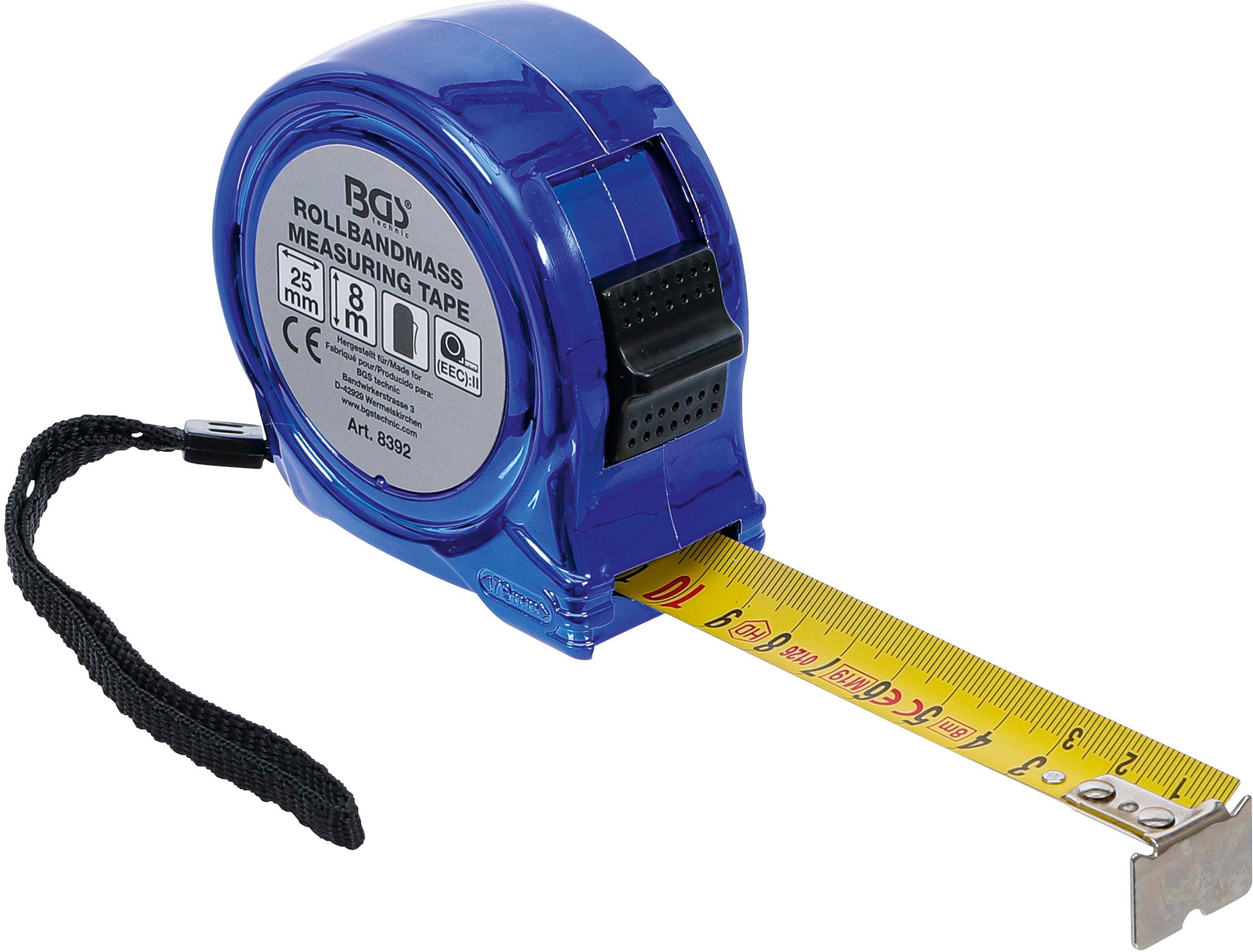 BGS technic Rollbandmaß | 25 mm x 8 m