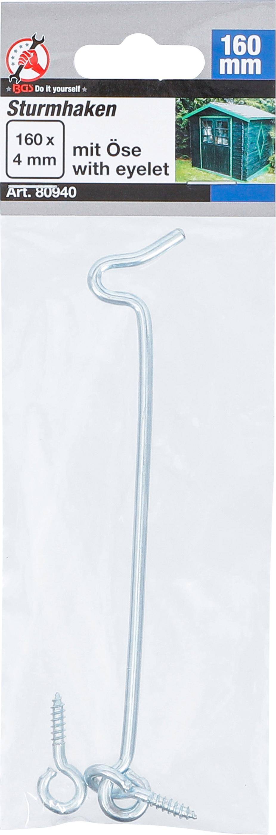 BGS Diy Sturmhaken | 4,0 x 160 mm
