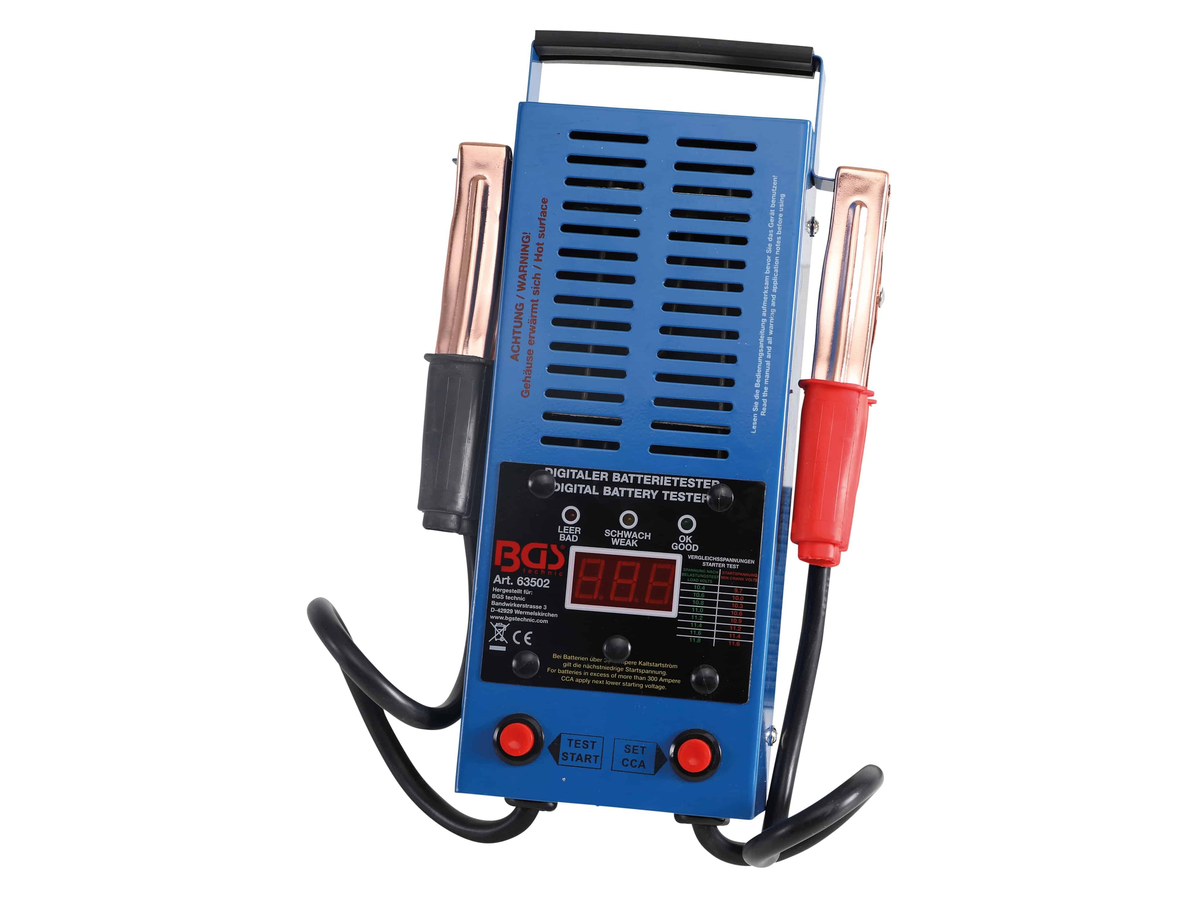 BGS TECHNIC Digitaler Batterie-Tester, 63502