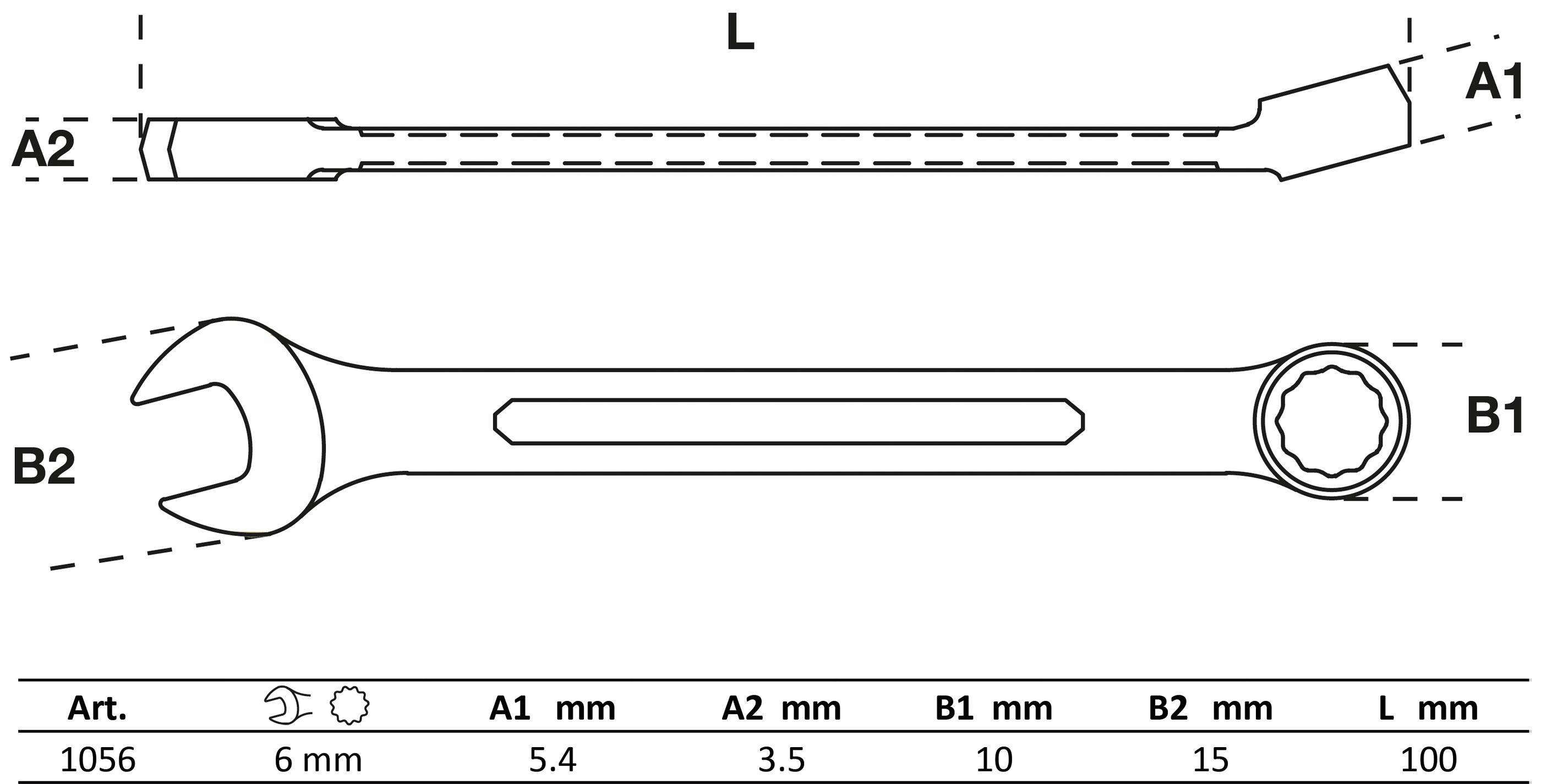 BGS Maul-Ringschlssel | SW 6 mm