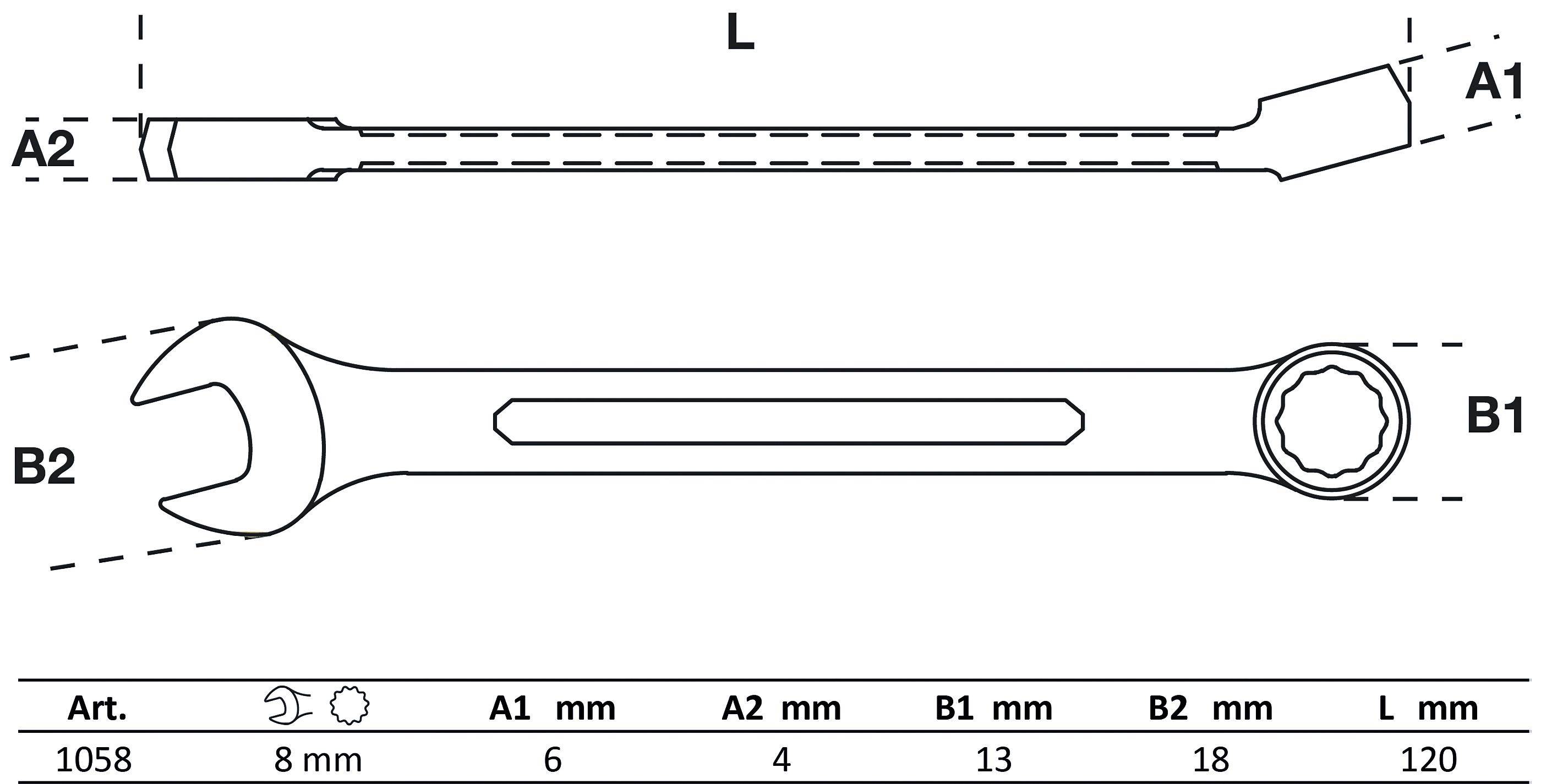 BGS Maul-Ringschlssel | SW 8 mm