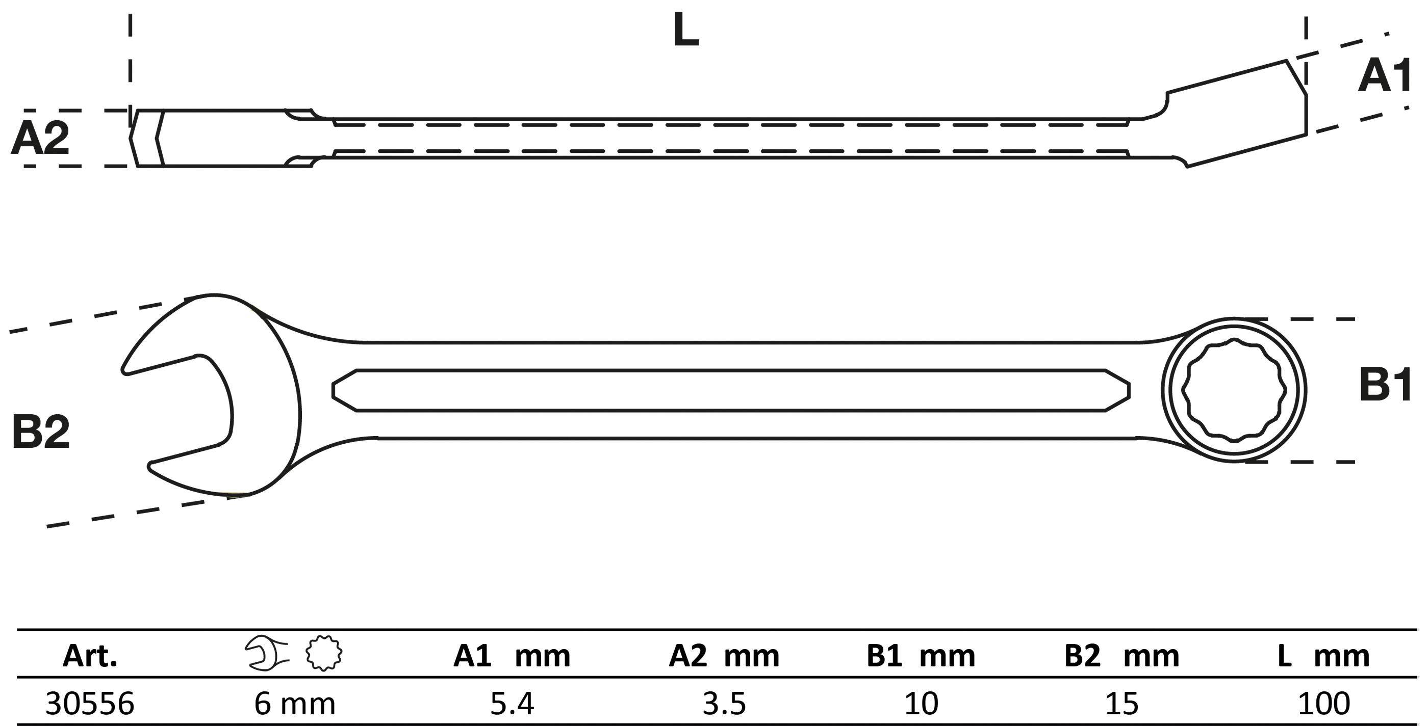 BGS Maul-Ringschlüssel | SW 6 mm