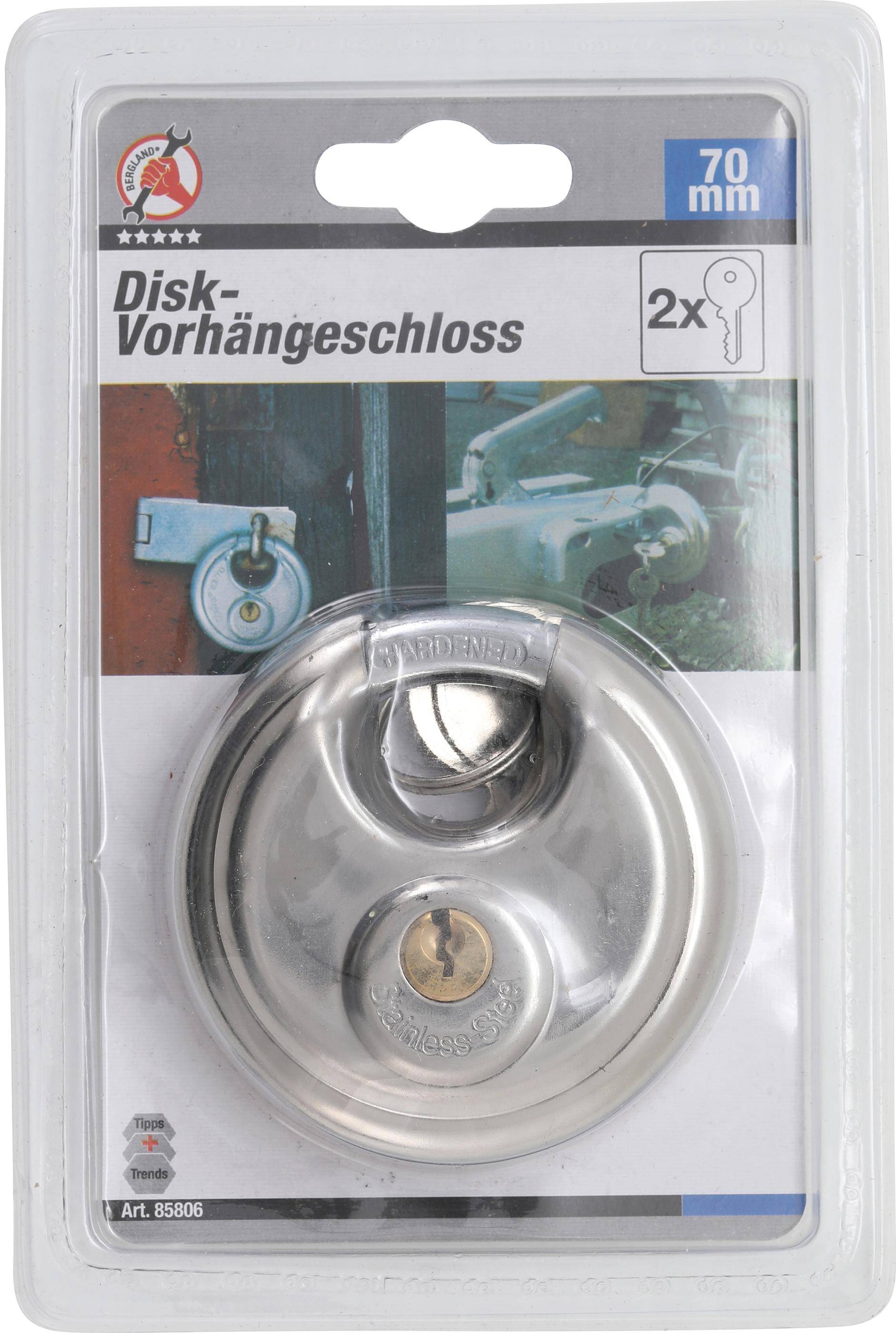 BGS Do It Yourself Disk-Vorhängeschloss | 70 mm