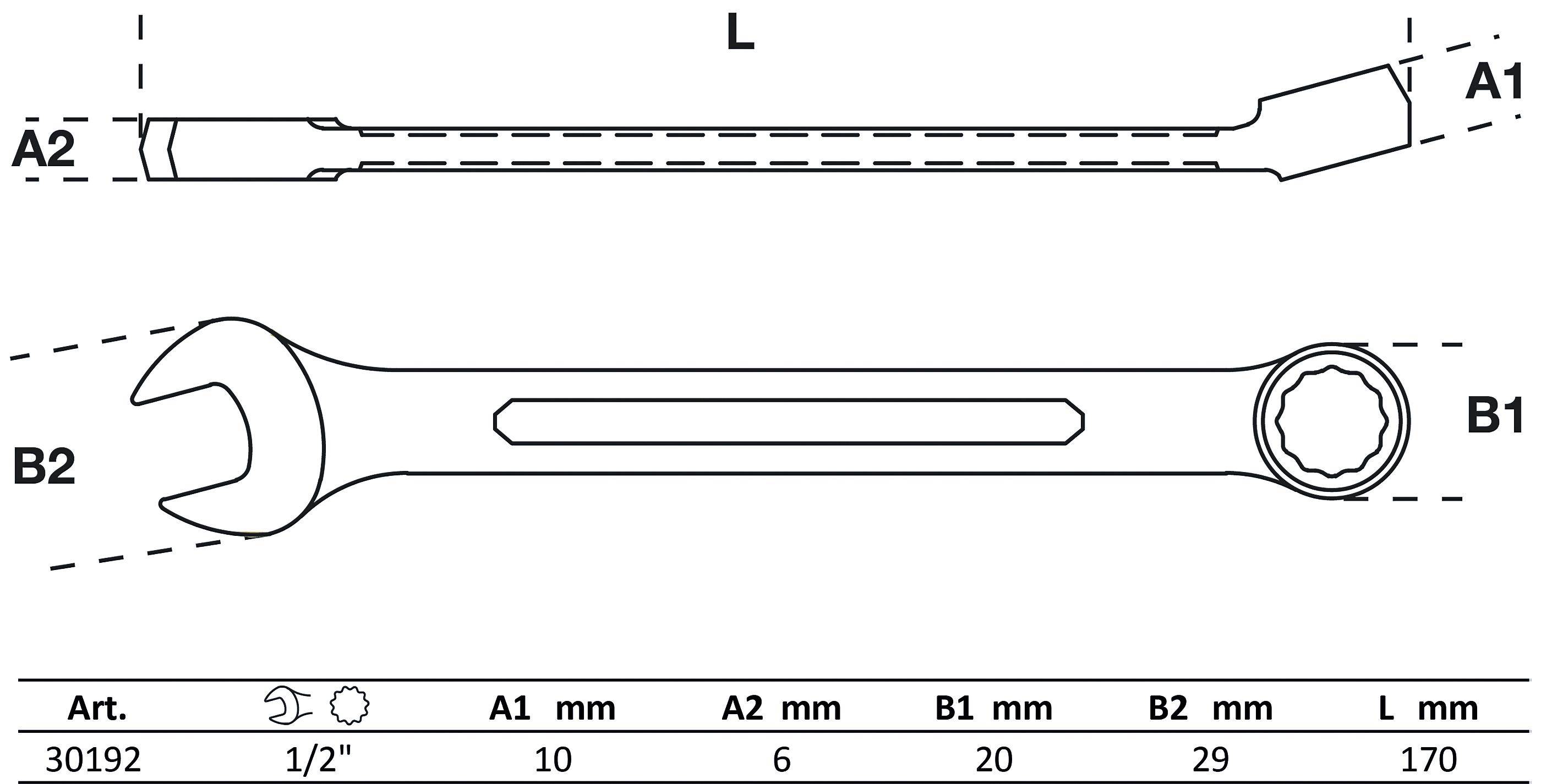 BGS Maul-Ringschlüssel | SW 1/2"