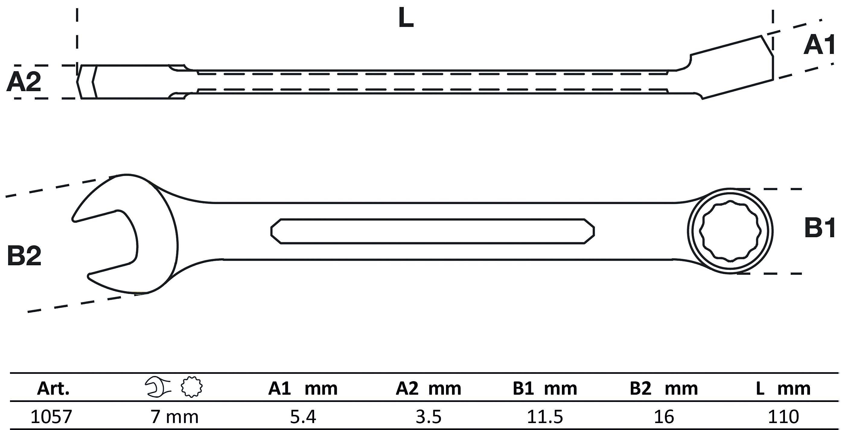 BGS Maul-Ringschlssel | SW 7 mm