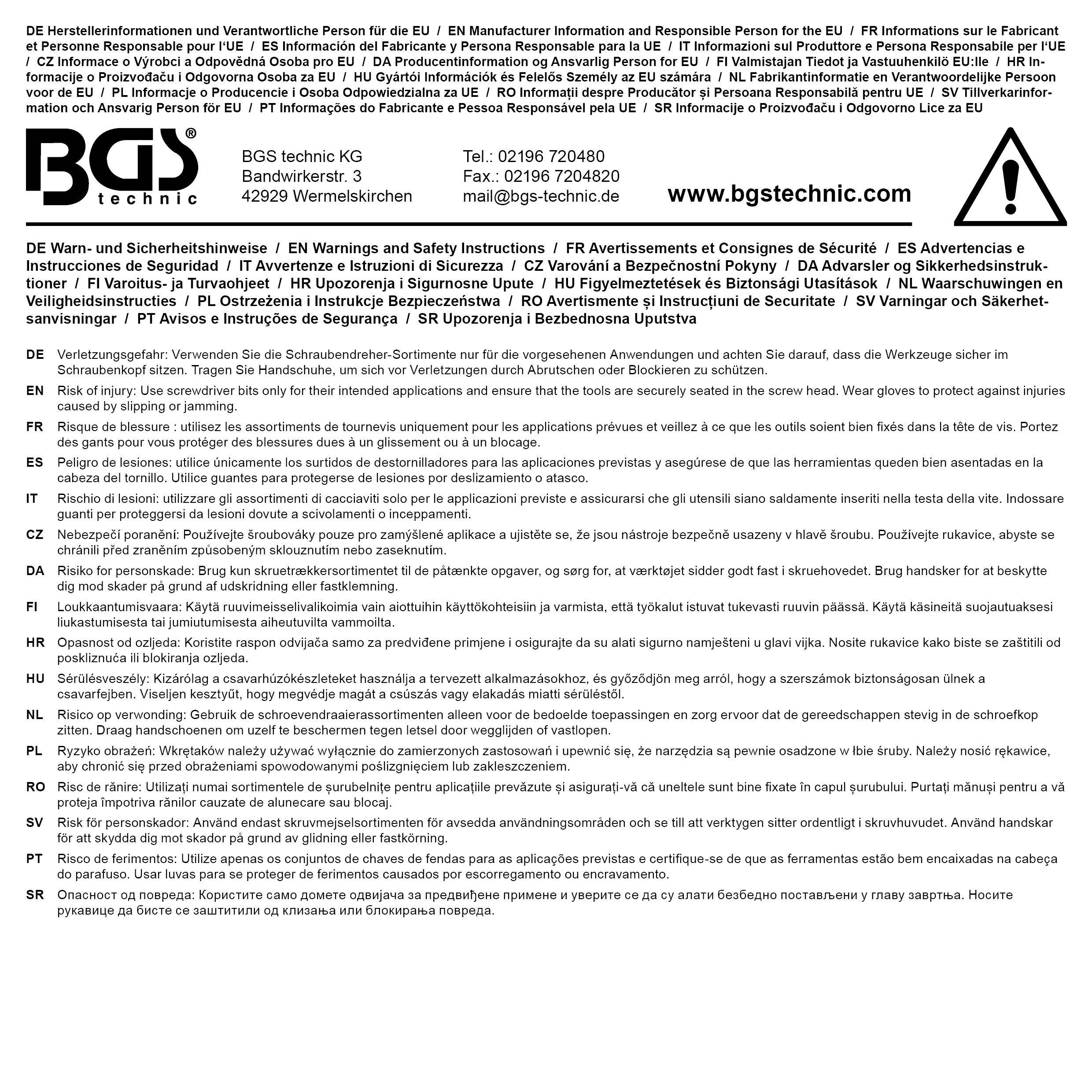 BGS Schraubendreher-Satz | mit 6,3 mm (1/4") Innenvierkant | 12-tlg.