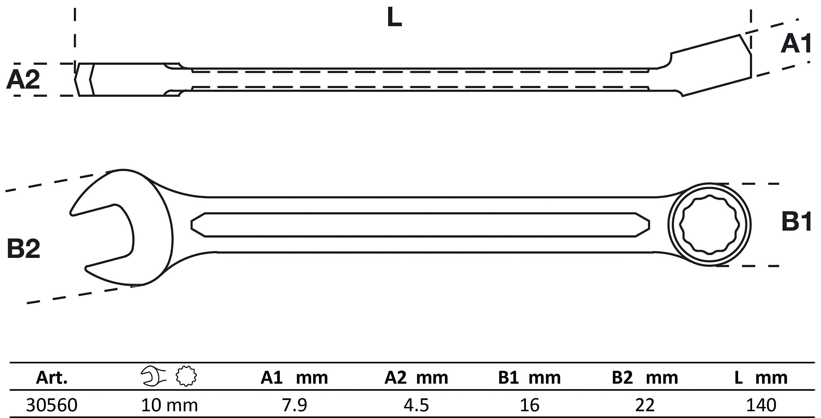 BGS Maul-Ringschlüssel | SW 10 mm