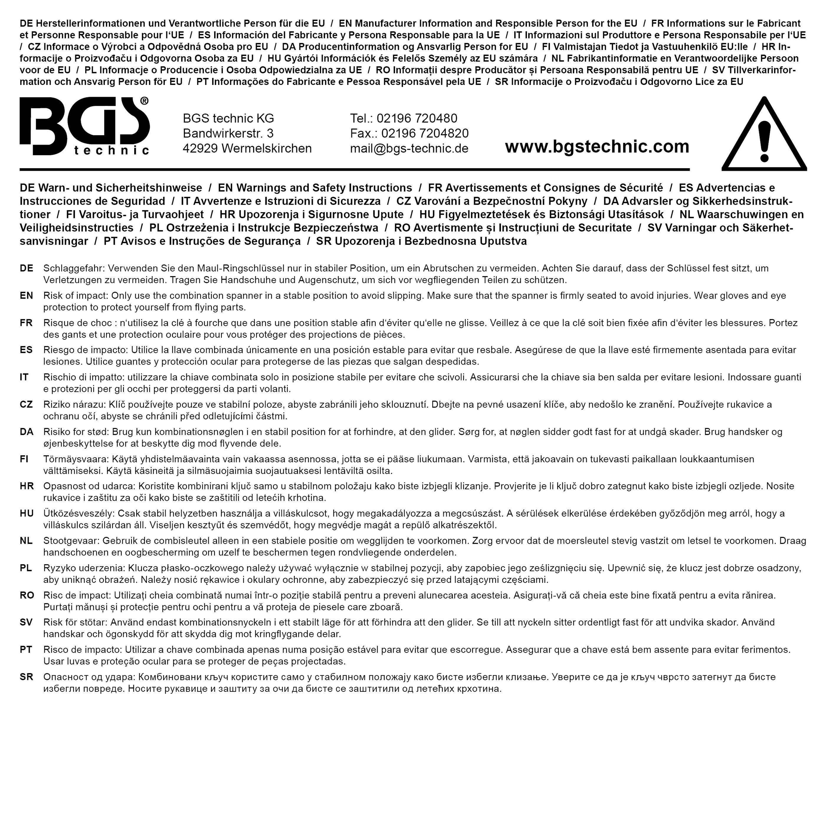 BGS technic Maul-Ringschlssel | SW 7 mm
