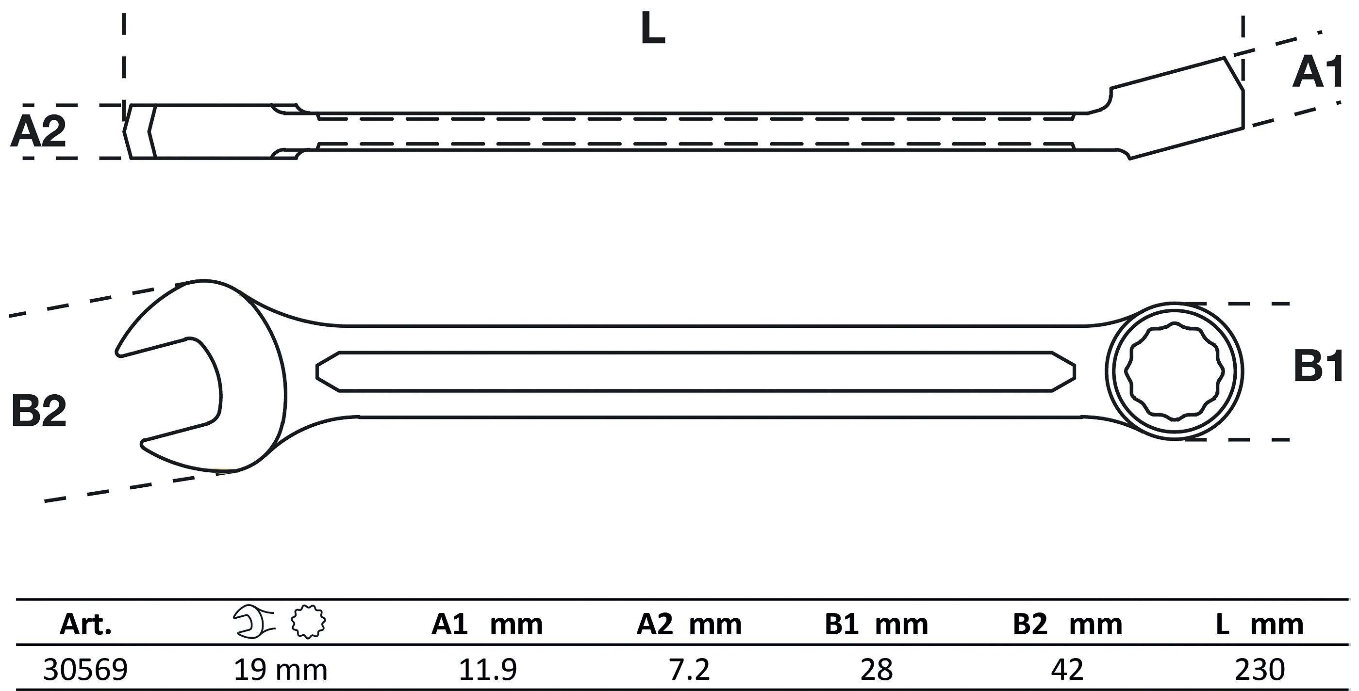 BGS Maul-Ringschlssel | SW 19 mm